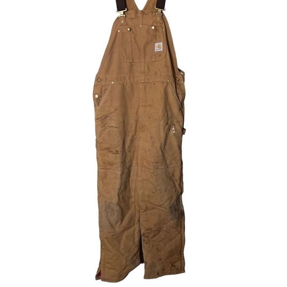 Carhartt Quilt Lined Bib Overalls 40X34 - Picture 1 of 7